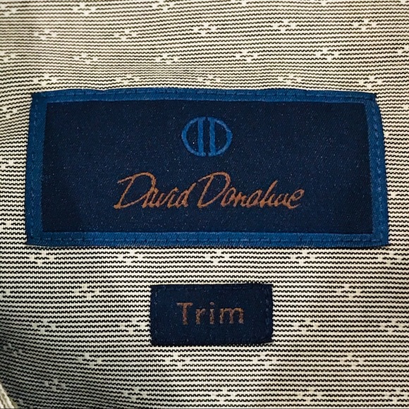 🆕 David Donahue dress shirt (Black/White) - Picture 8 of 10